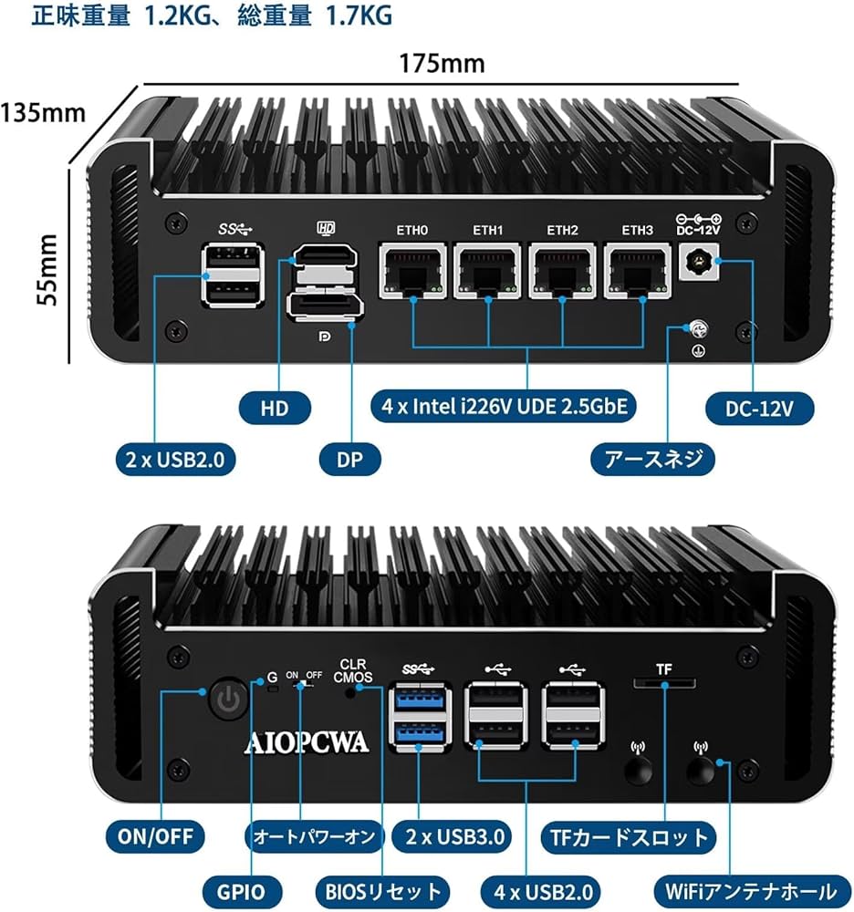 WinBoxミニPC 小型PC 4GBメモリー 128GB